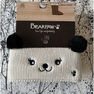NWT Bearpaw Panda Knit Boot Topper / Boot Cuff